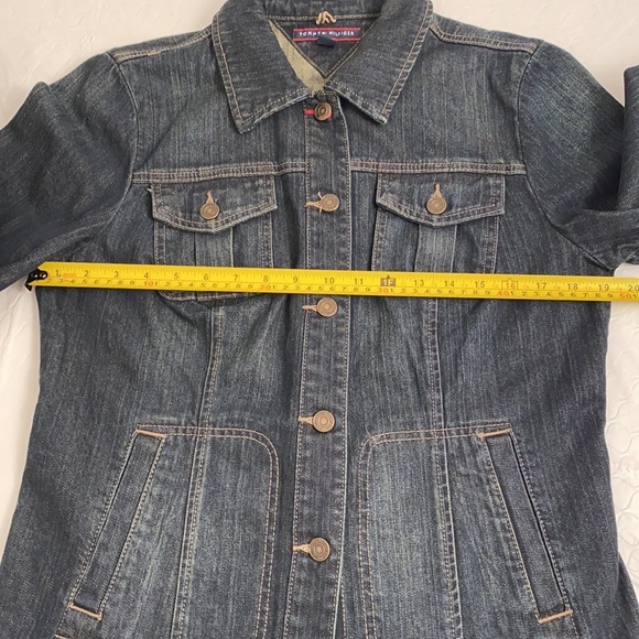 Tommy Hilfiger dark rinse utility denim jacket L - Picture 8 of 11